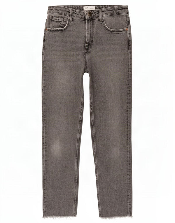 Zara Γυναικείο Straight Jeans EU 38 Small W28 L27 Grey