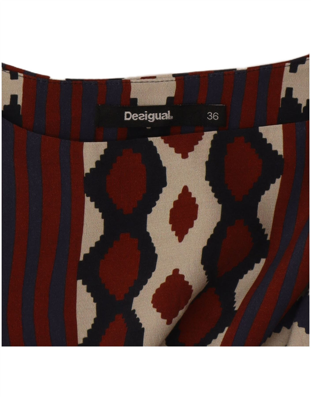 Γυναικείο μακρυμάνικο φόρεμα Desigual EU 36 Small Navy Blue Geometric