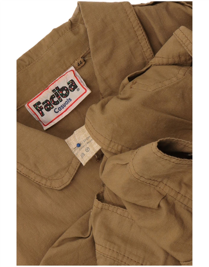 Faciba Γυναικείο Oversized Utility Gilet IT 44 Μεσαίο μπεζ φλοράλ βαμβάκι