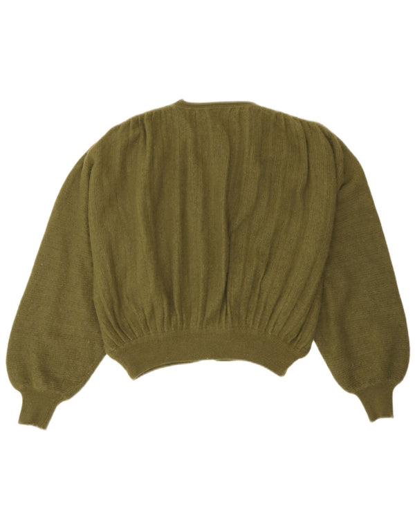 Γυναικείο πουλόβερ Ferrone Crop Cardigan UK 14 Medium Green Angora