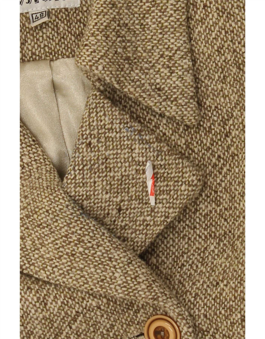 Vintage Γυναικείο Παλτό με διπλό στήθος IT 48 XL Χακί μαλλί
