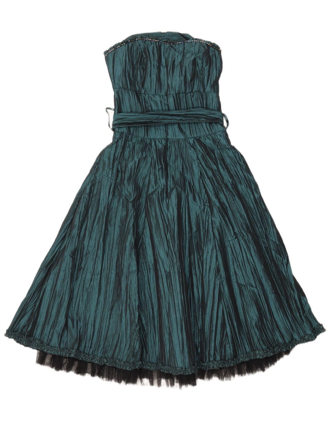 Bay Γυναικείο Στράπλες Φόρεμα UK 10 Small Green Nylon