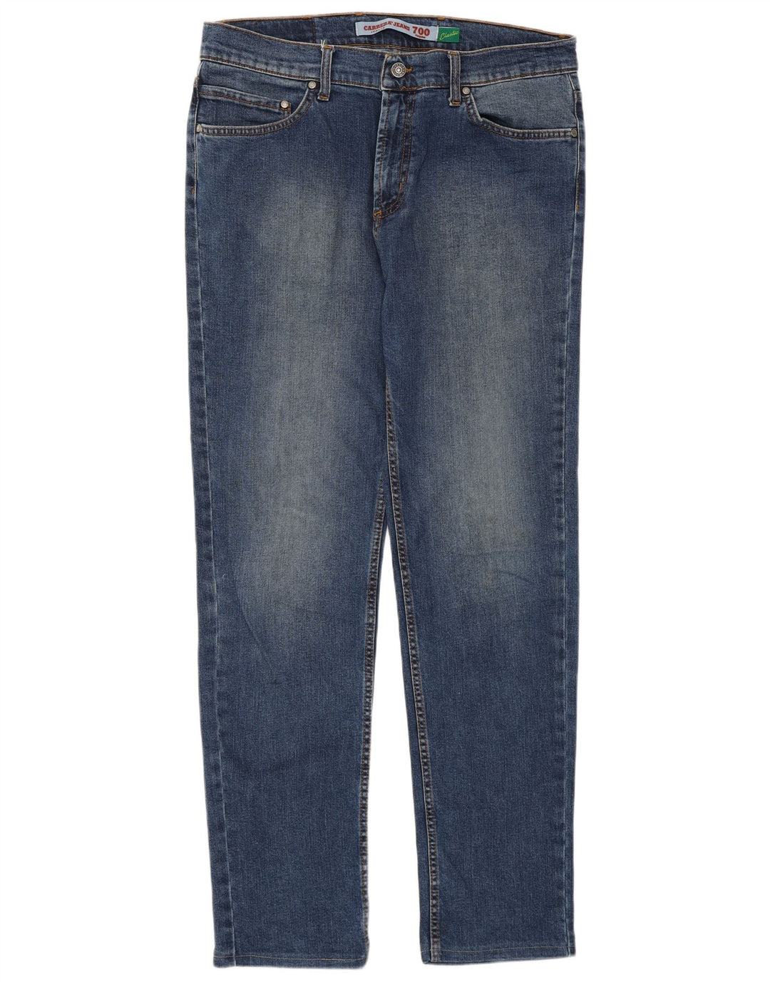 Carrera Womens 700 Regular Straight Jeans W34 L32 Μπλε βαμβακερό