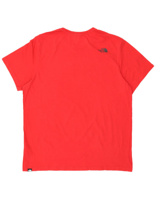 THE NORTH FACE Ανδρικό γραφικό T-Shirt Top 2XL Κόκκινο βαμβακερό