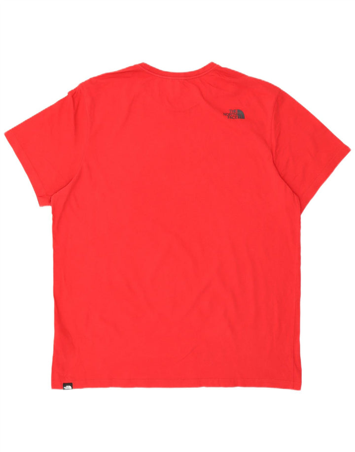 THE NORTH FACE Ανδρικό γραφικό T-Shirt Top 2XL Κόκκινο βαμβακερό