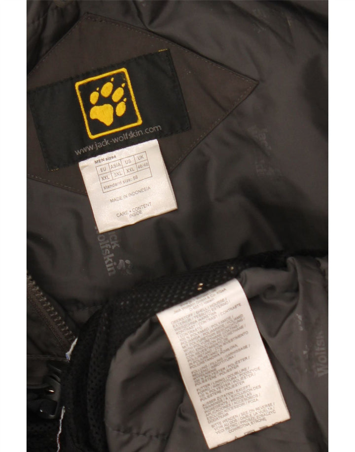 Jack Wolfskin Ανδρικό μπουφάν με κουκούλα αντιανεμικό UK 46/48 2XL Grey Colourblock