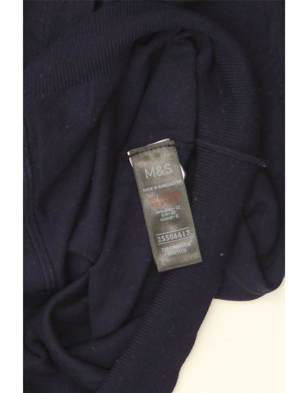 Marks & Spencer Γυναικεία ζακέτα πουλόβερ UK 12 Medium Navy Blue Viscose