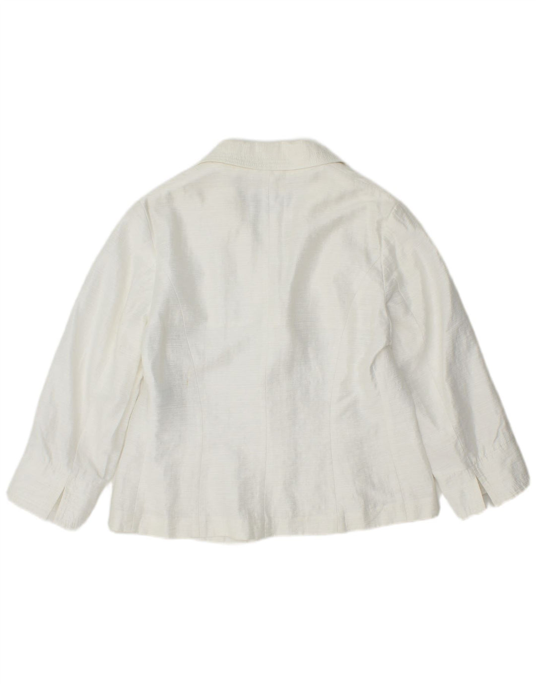 MARTA PALMIERI Womens 3/4 Sleeve 1 Button Blazer Jacket UK 14 Large White