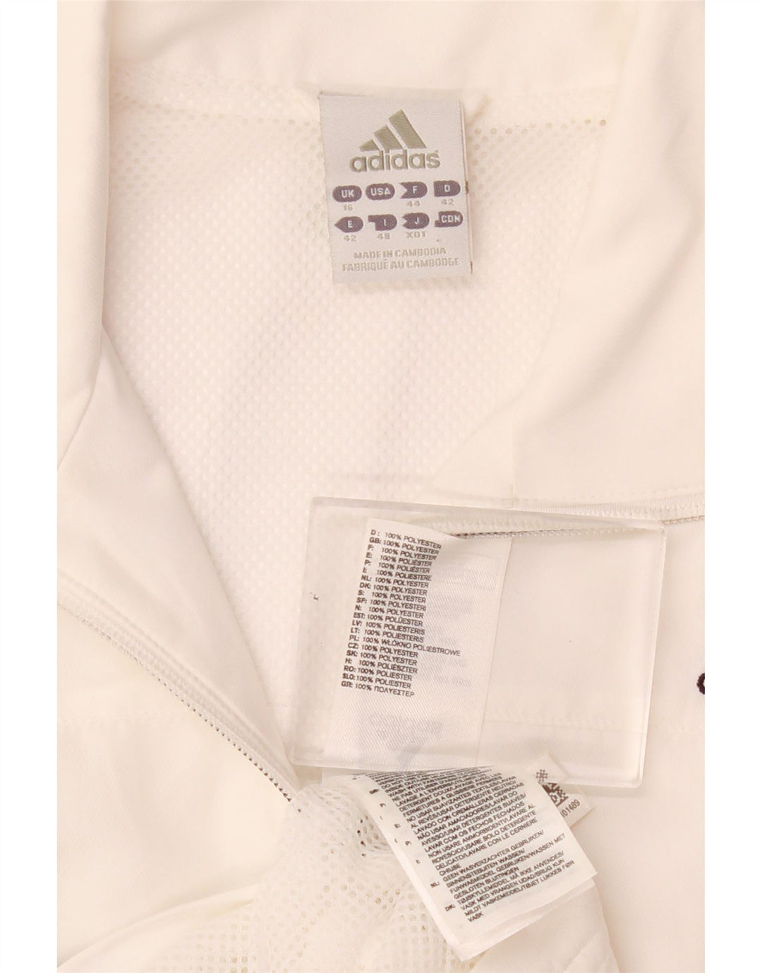 Adidas Γυναικεία φόρμα Climalite Top Jacket UK 16 Large White Polyester