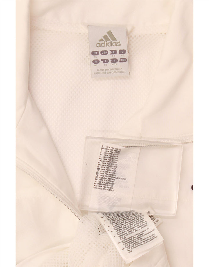 Adidas Γυναικεία φόρμα Climalite Top Jacket UK 16 Large White Polyester