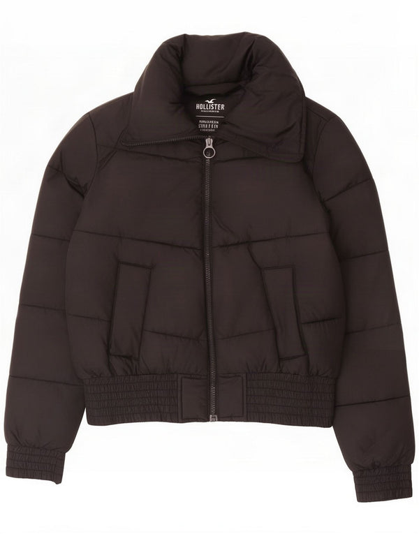Hollister Womens Oversized Padded Jacket UK 6 XS Black Polyester