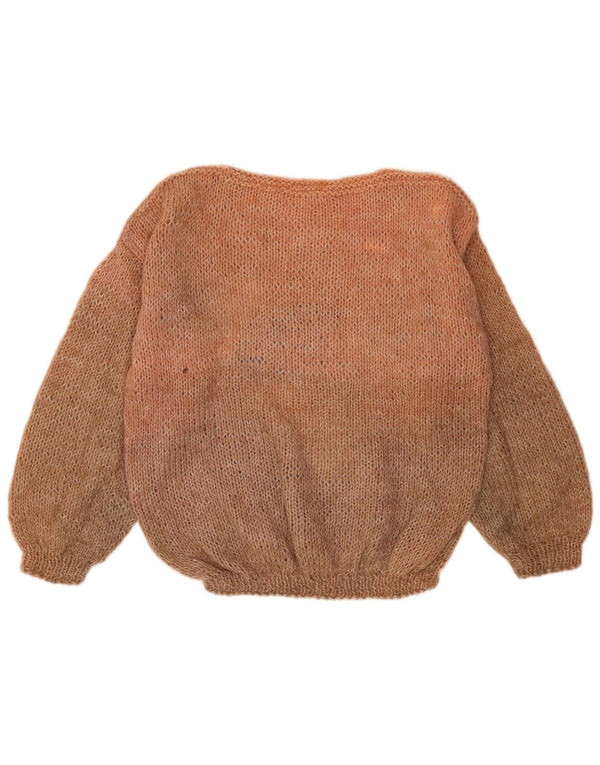 Vintage γυναικείο πουλόβερ με λαιμόκοψη UK 18 XL καφέ χρώματος