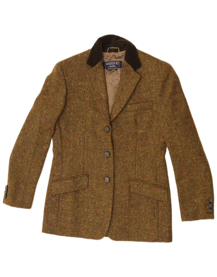 Max Mara Γυναικείο μπουφάν blazer UK 10 Small Khaki Ψαροκόκαλο