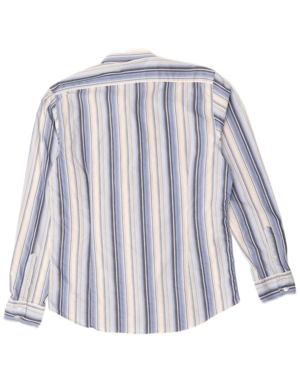 TED BAKER Mens Shirt Size 4 Large Blue Striped Cotton