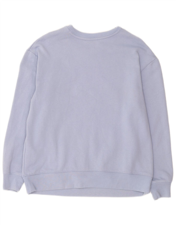 Marks & Spencer Γυναικεία γραφική φούτερ Jumper UK 14 μεγάλο μπλε βαμβακερό