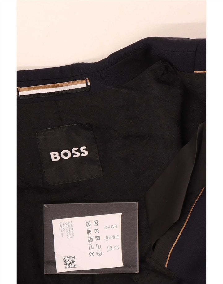 Hugo Boss Ανδρικό σακάκι μπλέιζερ με 2 κουμπιά EU 50 Large Navy Blue Wool