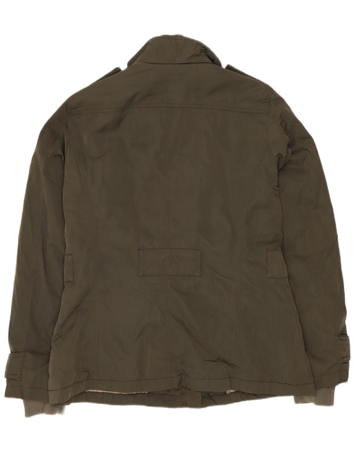 MASSIMO DUTTI Γυναικείο Military Jacket UK 14 Medium Khaki Polyester