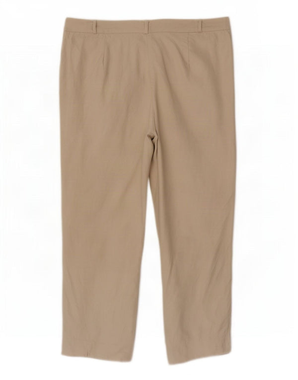 Marks & Spencer Γυναικείο παντελόνι Capri UK 14 Large W32 L22 Beige Λευκό