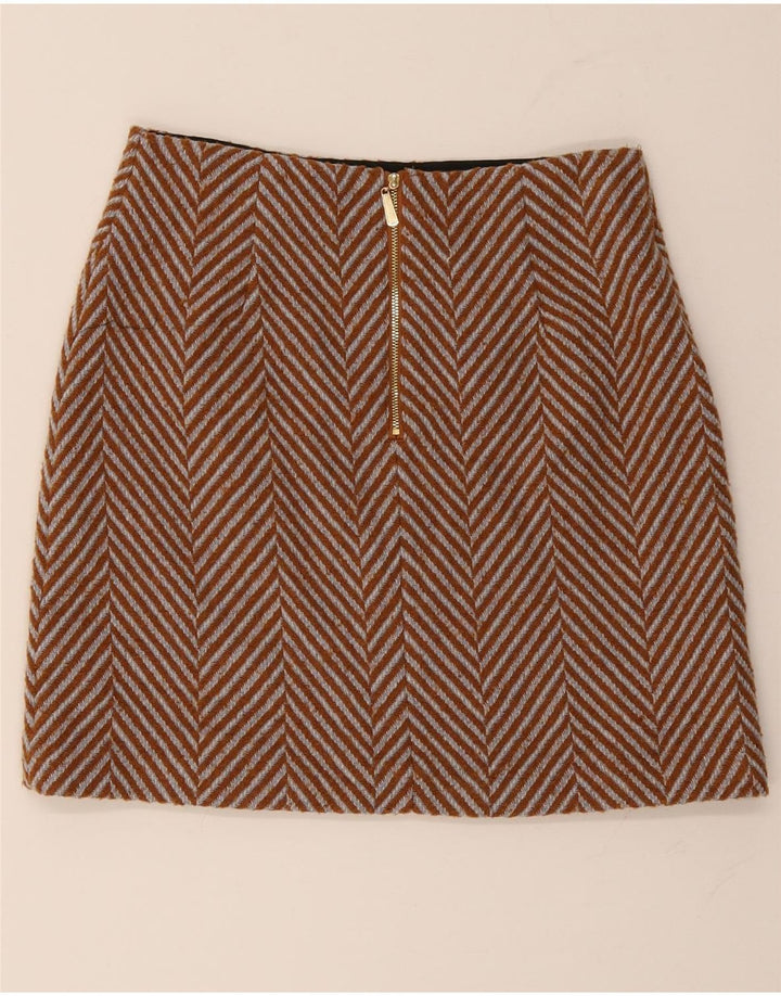 Marks & Spencer Γυναικεία Μίνι Φούστα UK 10 Small W30 Καφέ ψαροκόκαλο