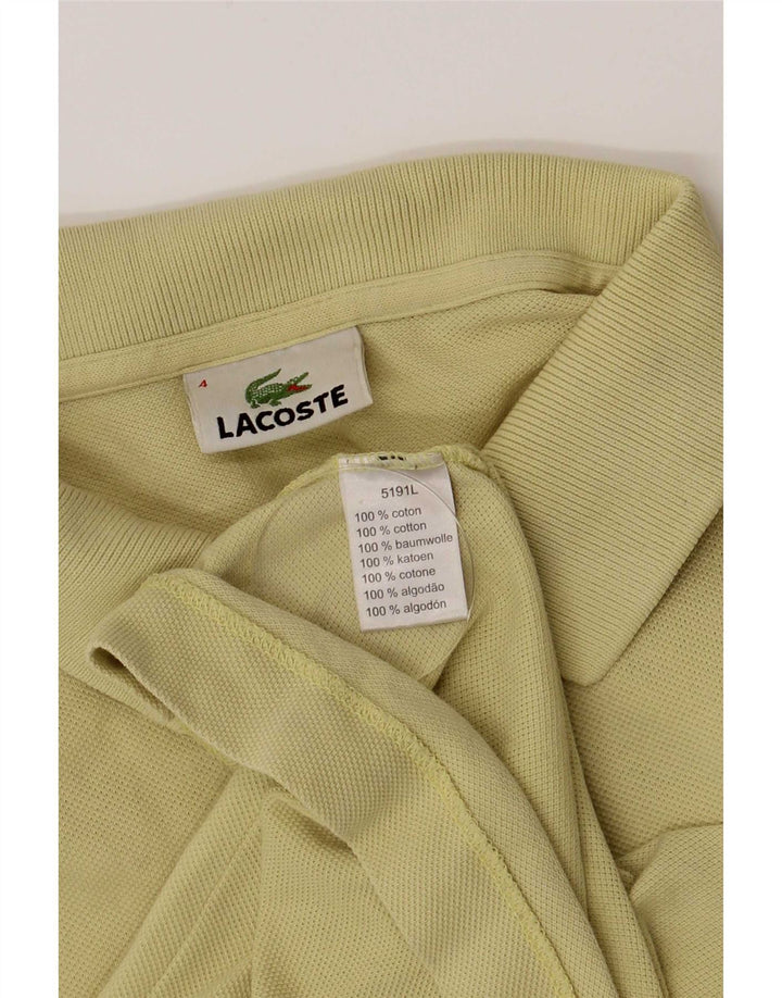 Ανδρικό πουκάμισο πόλο Lacoste κανονική εφαρμογή, Μέγεθος 4 Μεσαίο κίτρινο βαμβακερό