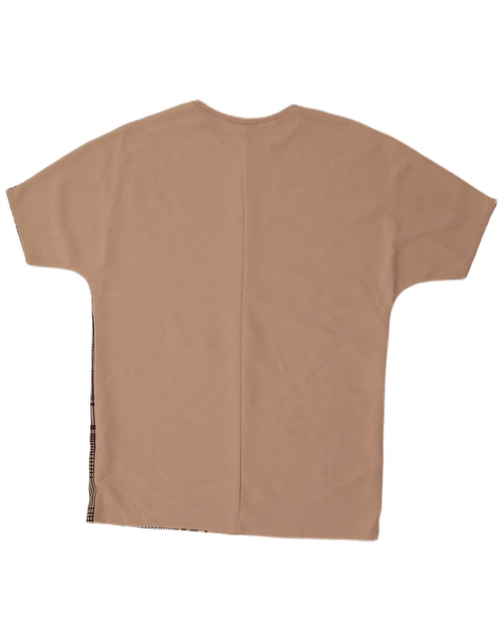 Zara Γυναικείο Oversized Shift φόρεμα UK 16 Large Beige Floral Polyester