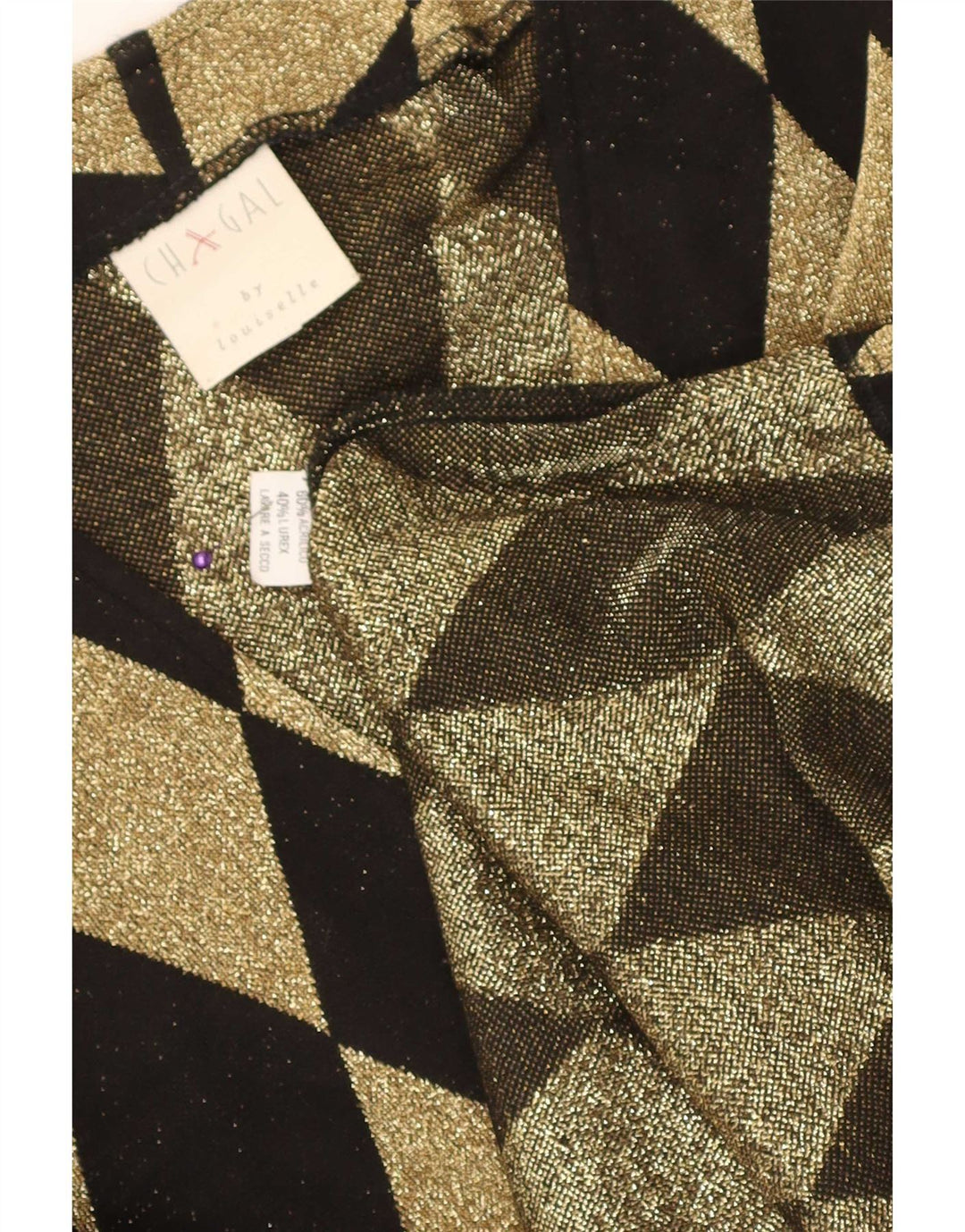 Vintage γυναικεία ζακέτα υπερμεγέθη UK 16 Large Black Argyle/Diamond