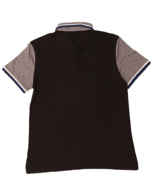 Calvin Klein Ανδρικό πουκάμισο Polo Slim Fit, μεσαίο μαύρο χρώμα, βαμβακερό