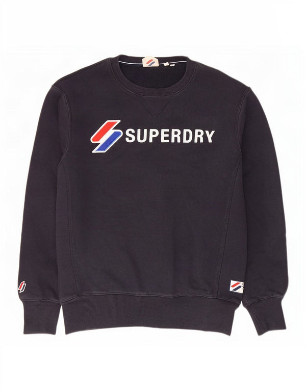 Ανδρικό γραφικό φούτερ Superdry Jumper Medium Navy Blue βαμβακερό