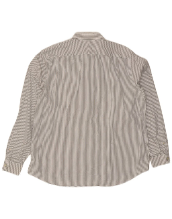 Ανδρικό πουκάμισο Lacoste Classic Fit Μέγεθος 45 XL Λευκό βαμβακερό ρίγες