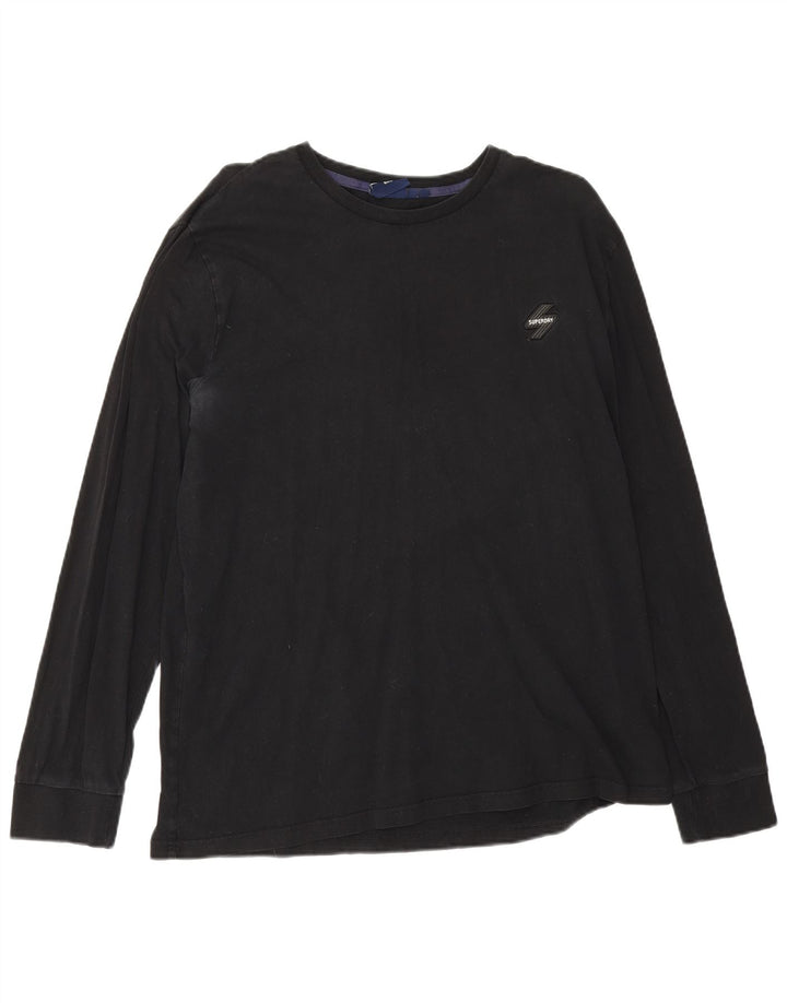 Superdry Ανδρικό Μακρυμάνικο Μπλουζάκι 2XL Μαύρο