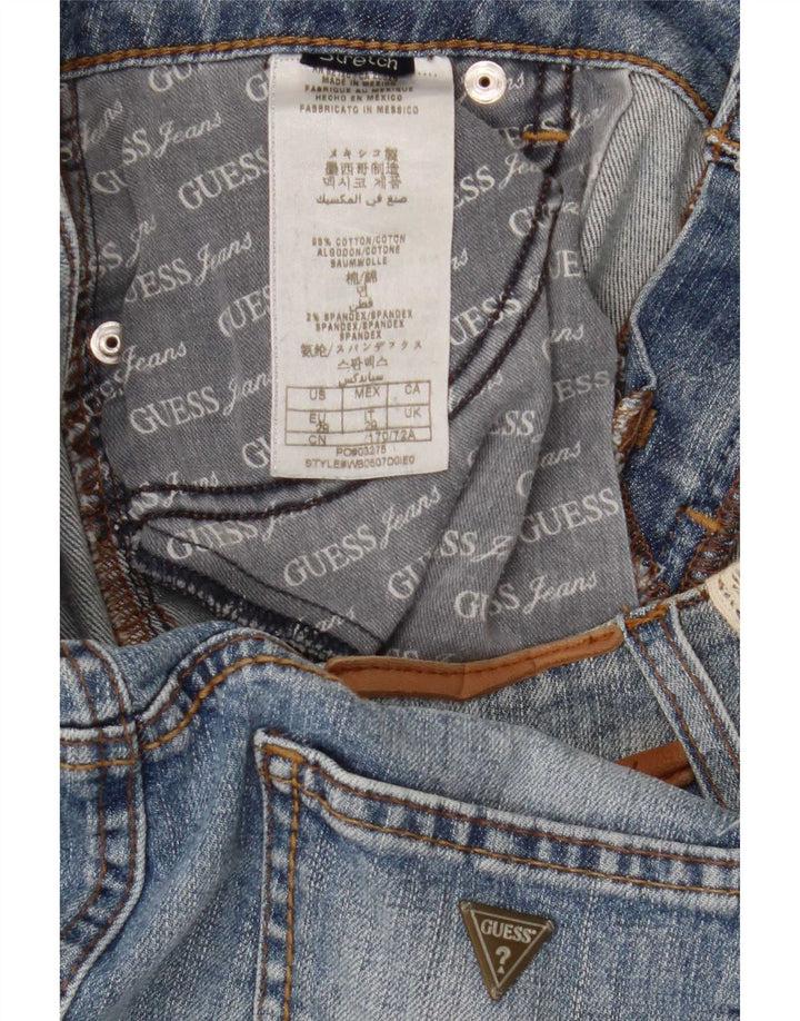 Guess Γυναικεία Μίνι Τζιν Φούστα με χαμηλόμεσο W29 Μεσαίο Μπλε Βαμβακερό