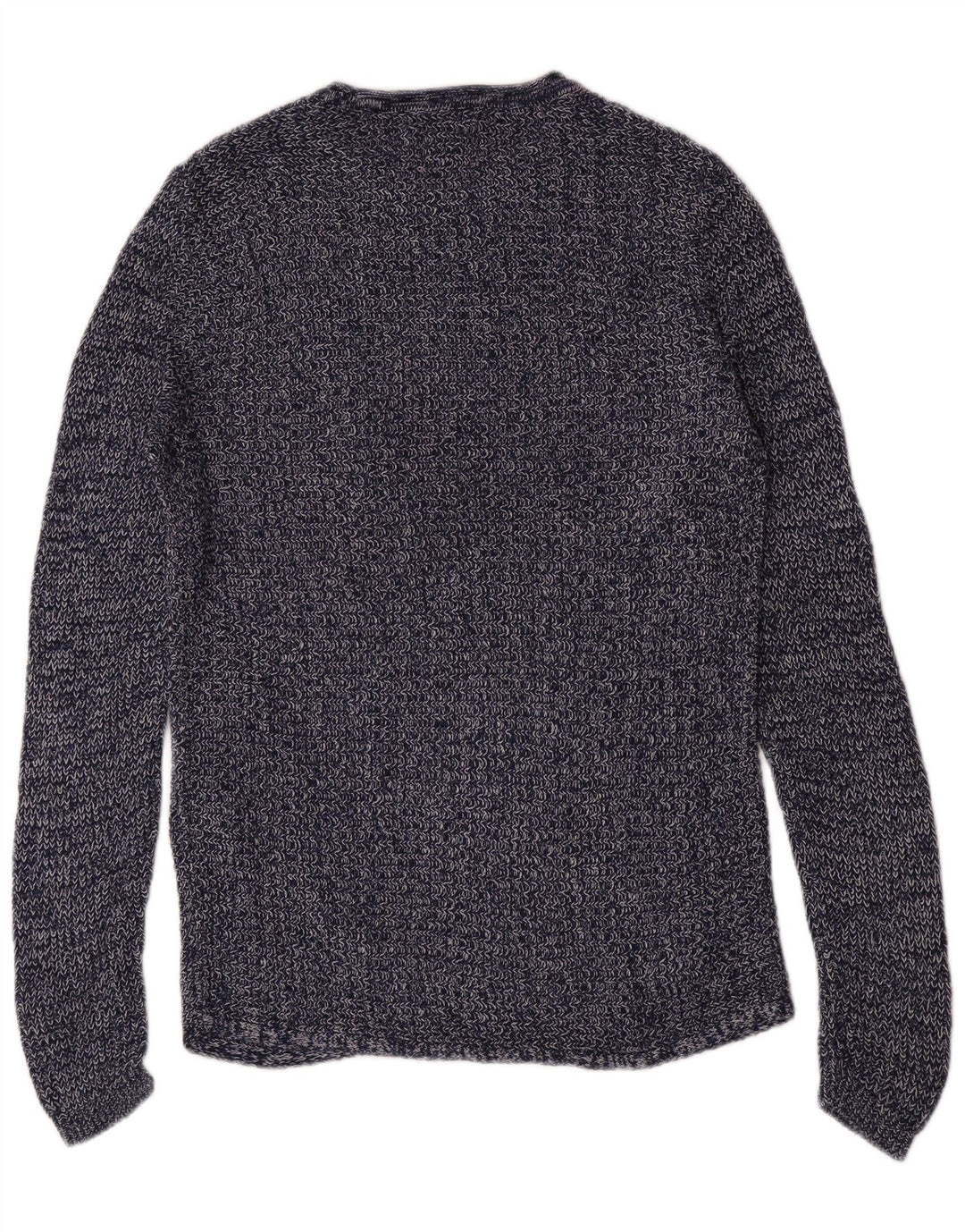 Jack & Jones Ανδρικό πουλόβερ με λαιμόκοψη μεσαίου μπλε βαμβακερό