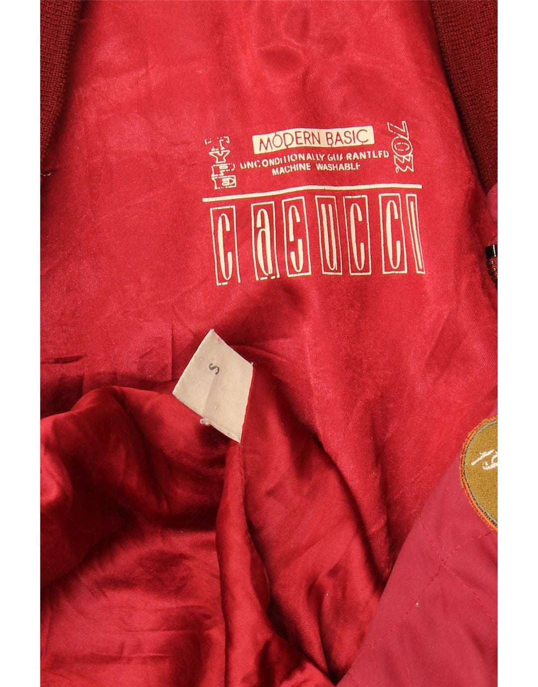 Ανδρικό Casucci Loose Fit Bomber Jacket UK 36 Small Red Colourblock Polyester