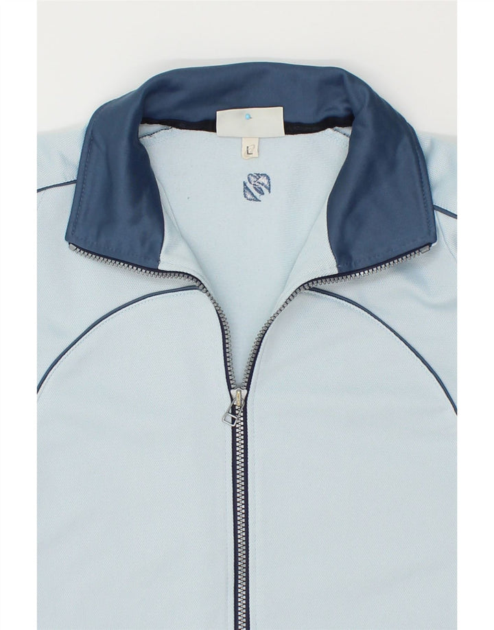 ASICS Womens Tracksuit Top Jacket UK 16 Large Blue Polyester Vintage Asics and Second-Hand Asics from Messina Hembry 