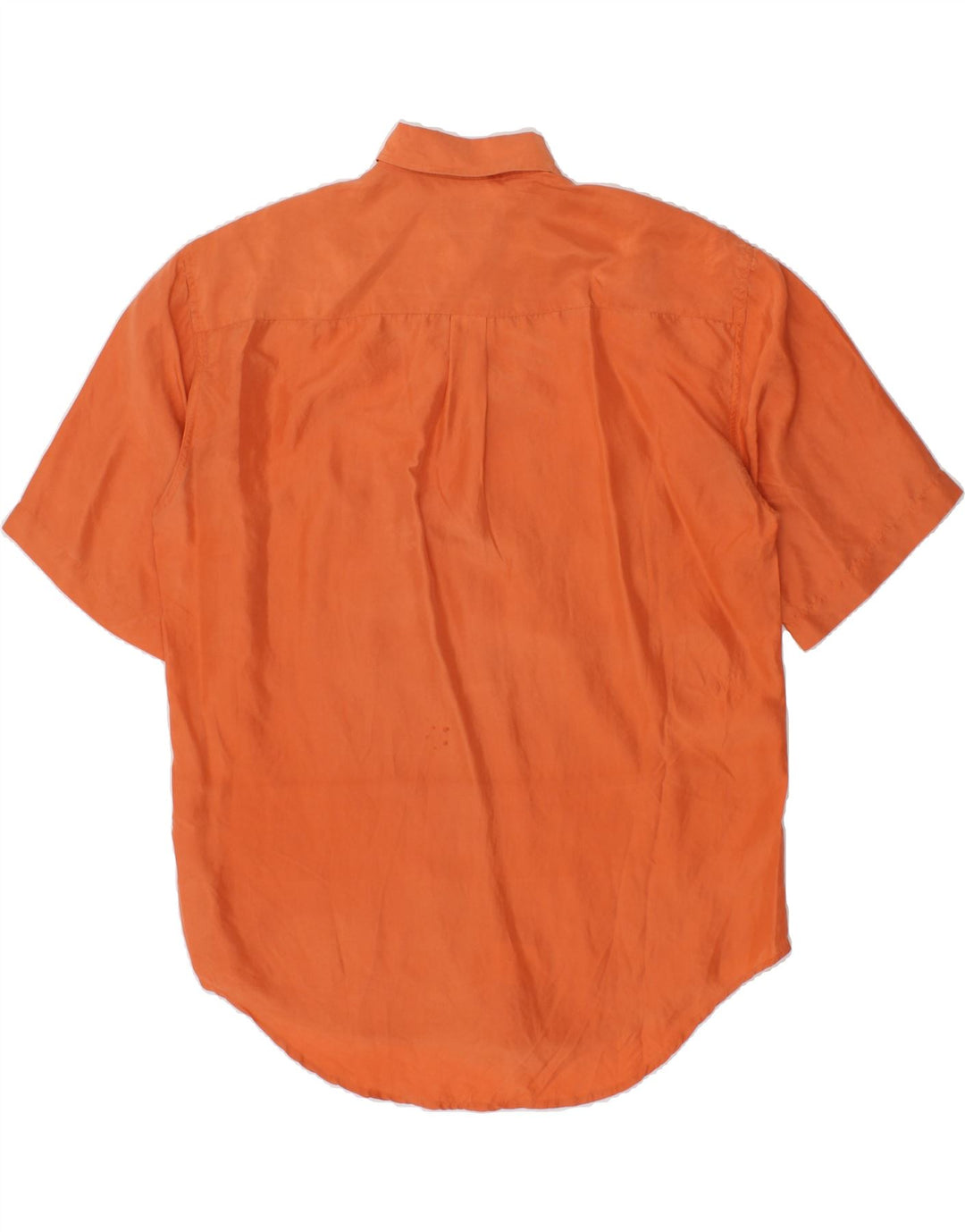 SEVENTY Mens Short Sleeve Shirt Large Orange Vintage Seventy and Second-Hand Seventy from Messina Hembry 