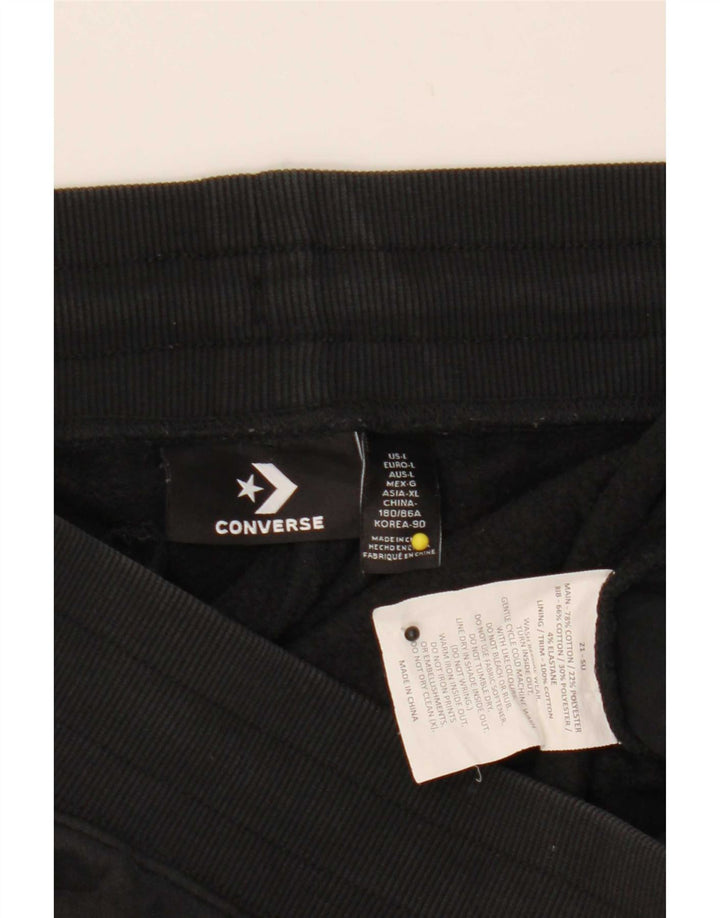 Ανδρική φόρμα Converse Παντελόνι Joggers Μεγάλο Μαύρο Βαμβακερό