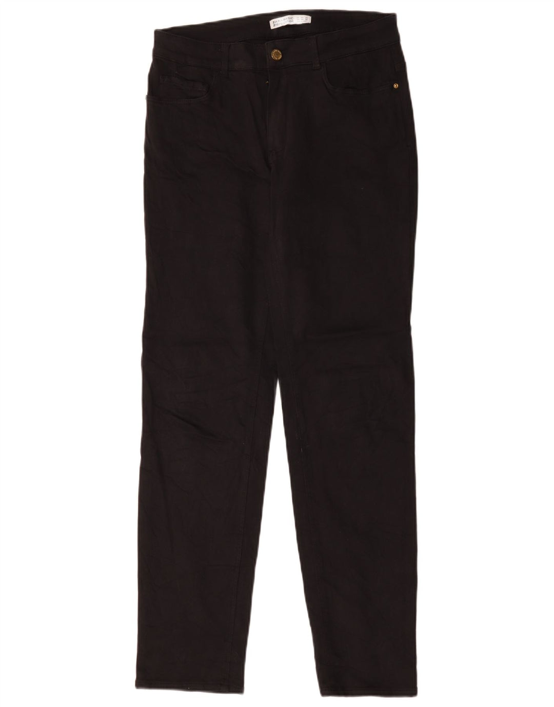 Zara Γυναικείο ίσιο τζιν EU 40 Medium W30 L30 Μαύρο βαμβακερό