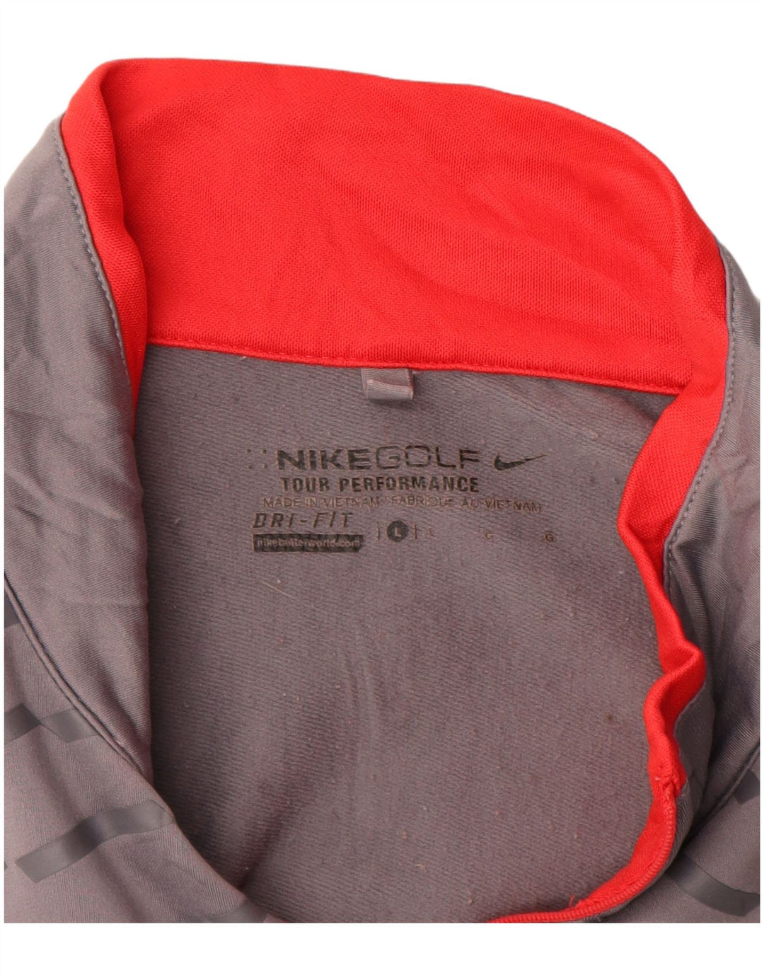 Ανδρική φόρμα Nike Dri Fit με φερμουάρ πουλόβερ στο επάνω μέρος, μεγάλο γκρι ριγέ