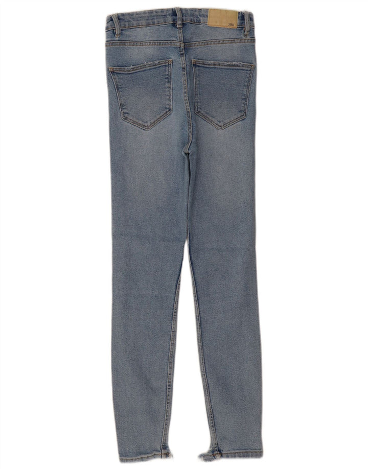 ZARA γυναικεία ψηλόμεση στενόχωρα τζιν EU 36 XS W26 L27 Μπλε