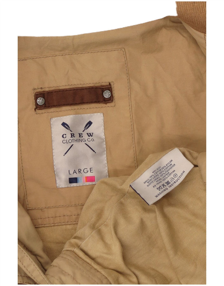 Crew Clothing Ανδρικό Bomber Jacket UK 40 Large Beige Cotton