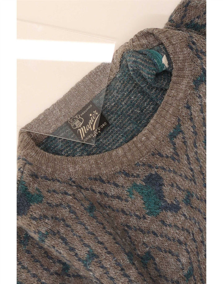 Ανδρικό πουλόβερ Mapier Crew Neck Jumper Μεγάλο Γκρι γεωμετρικό