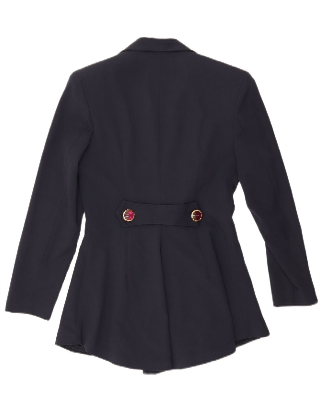 VINTAGE Γυναικείο Longline Blazer Jacket UK 10 Small Navy Blue