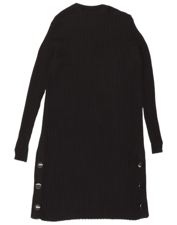 Marks & Spencer Γυναικείο Longline ανοιχτό πουλόβερ ζακέτα UK 10 Small Black
