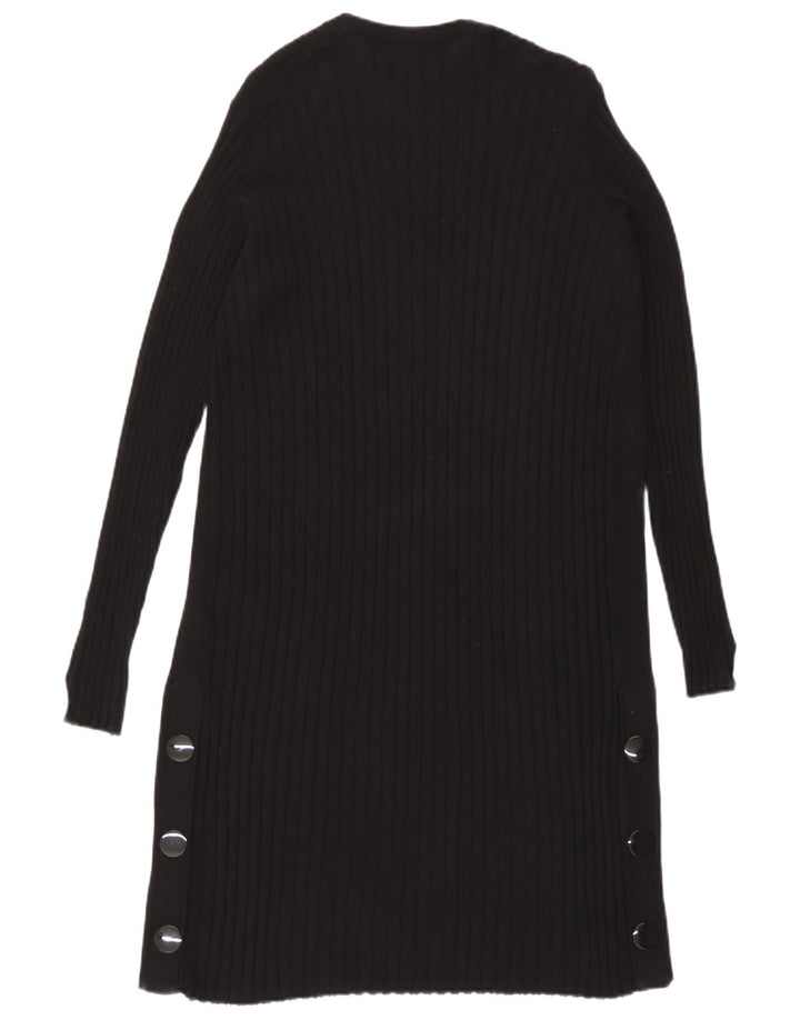 Marks & Spencer Γυναικείο Longline ανοιχτό πουλόβερ ζακέτα UK 10 Small Black