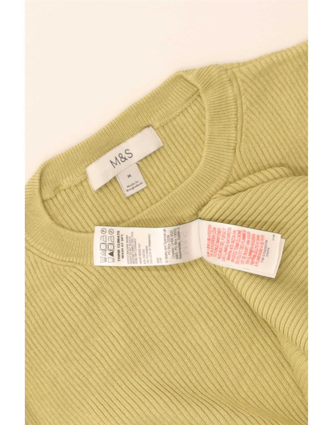 Marks & Spencer Γυναικείο T-Shirt Top UK 12 Μεσαία Πράσινη Βισκόζη