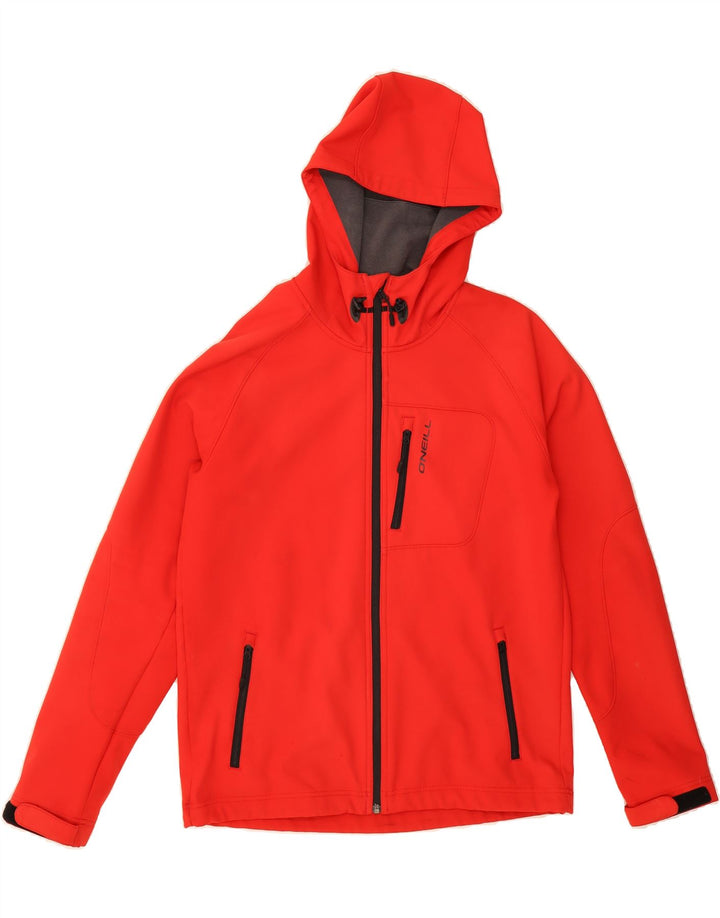 O'NEILL Mens Regular Fit Hooded Windbreaker Jacket UK 38 Medium Red Vintage O'Neill and Second-Hand O'Neill from Messina Hembry 