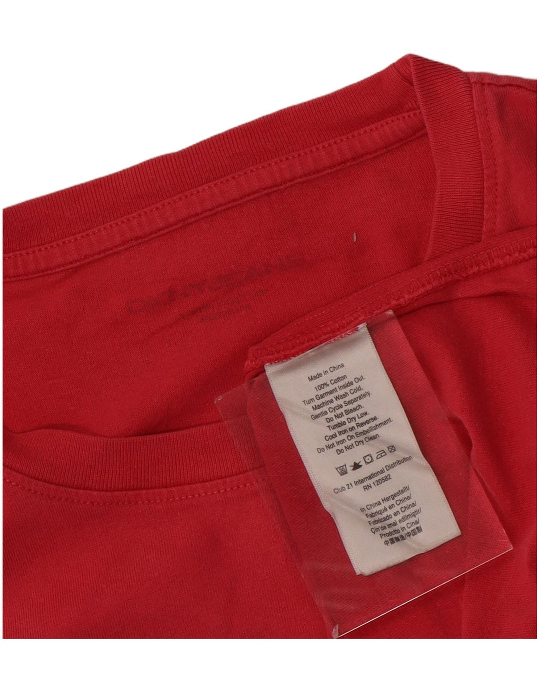 Ανδρικό γραφικό T-Shirt Dkny Top Μεσαίο κόκκινο βαμβακερό