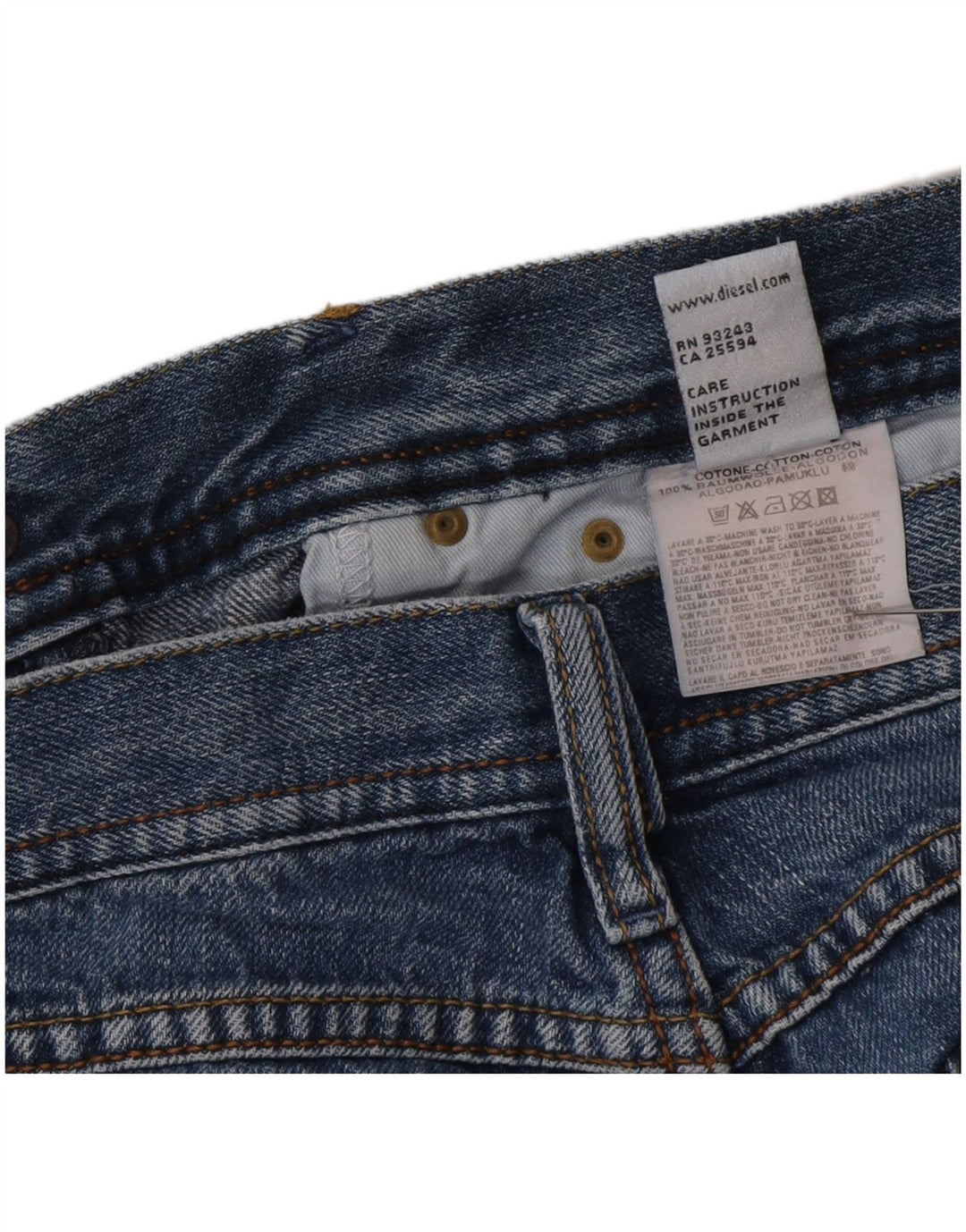 Diesel γυναικείο τζιν μποτάκι W28 L30 Μπλε βαμβακερό