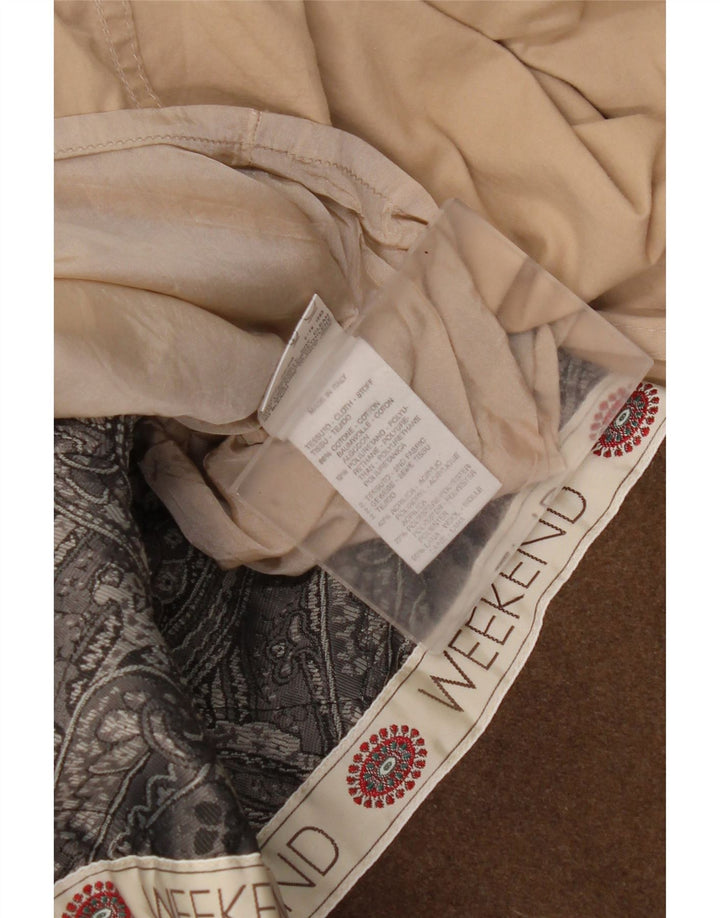 Vintage Γυναικεία Σαββατοκύριακο oversized καμπαρντίνα UK 8 Μικρό μπεζ βαμβακερό