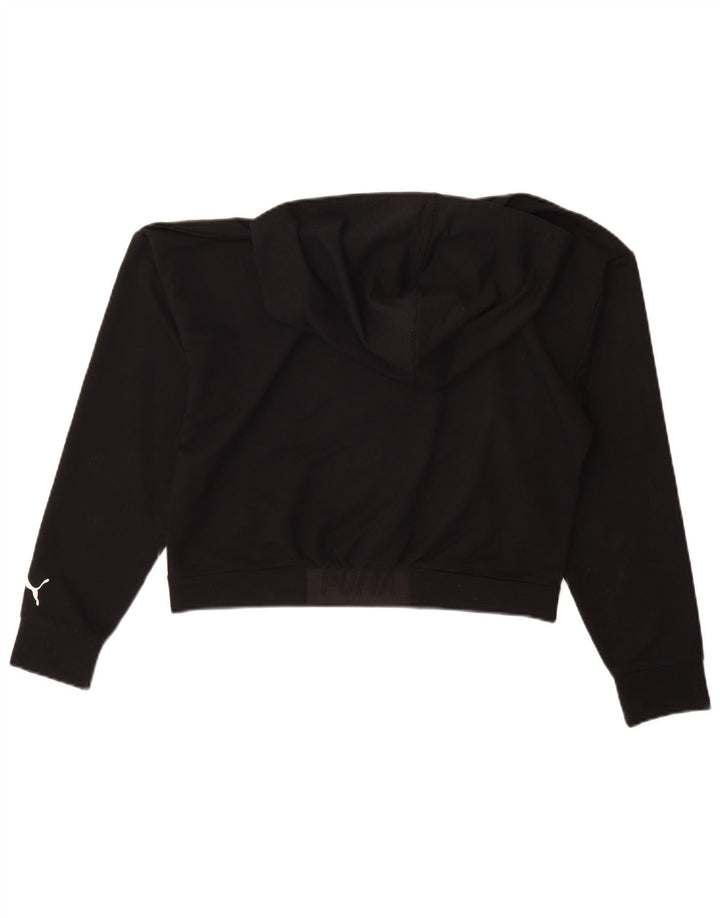 Puma Γυναικείο γραφικό Oversized Hoodie Jumper UK 10 Small Black Polyester
